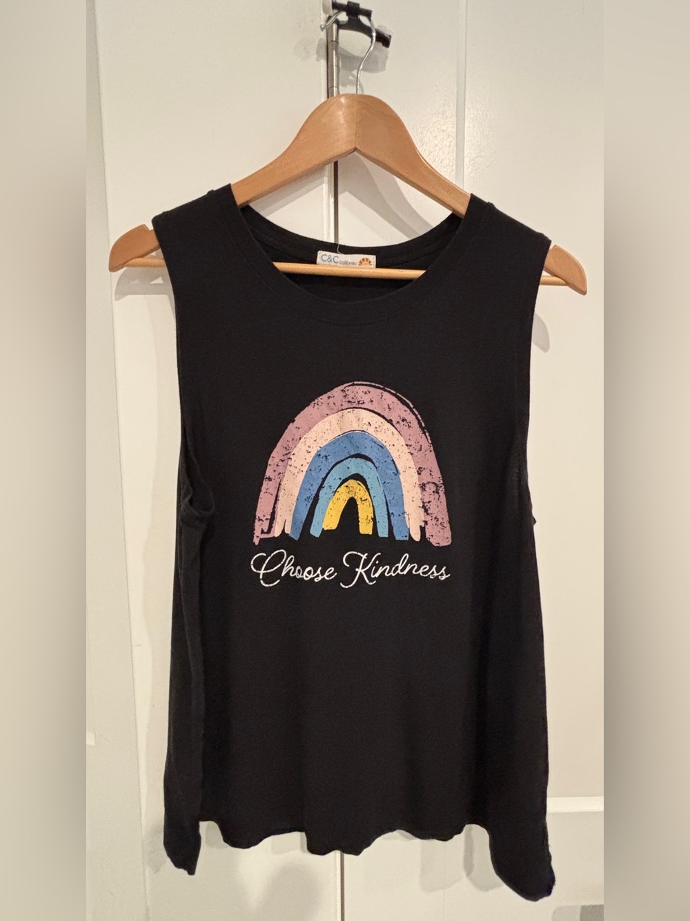 C&C California Black Tank Choose Kindness. Size L
